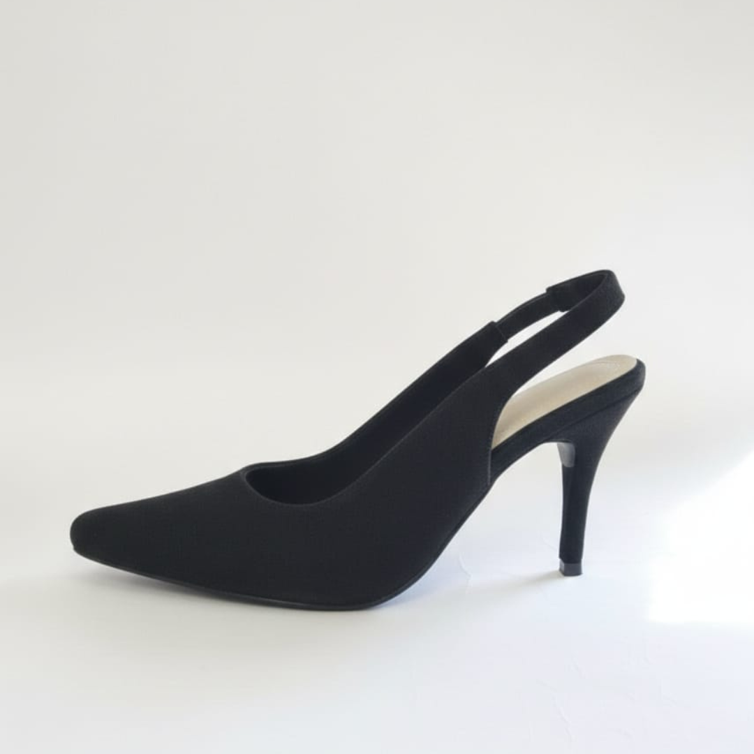 Black Aura Suede Sandal