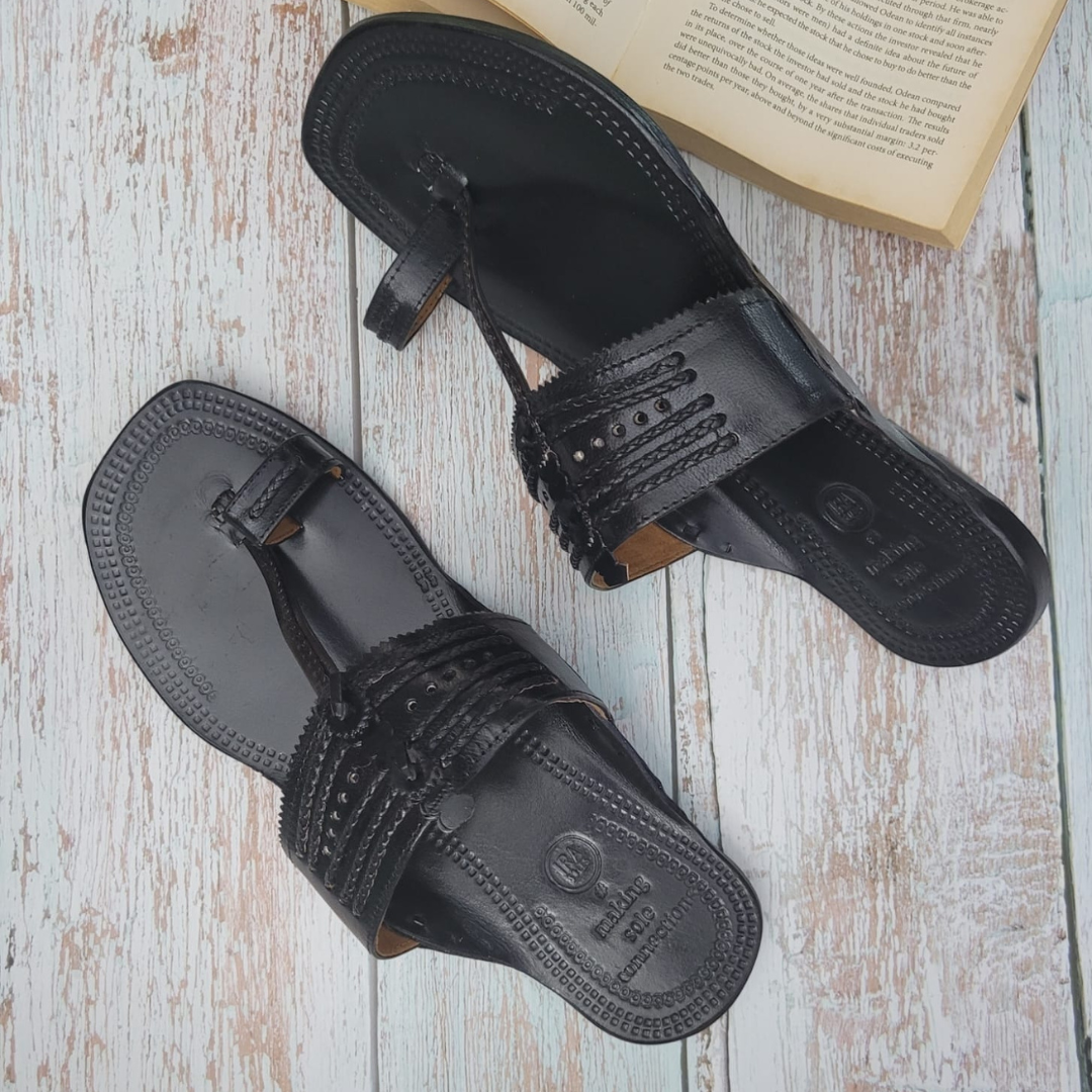 Men& 39 S Traditional Sandals India Traditional Black Men's