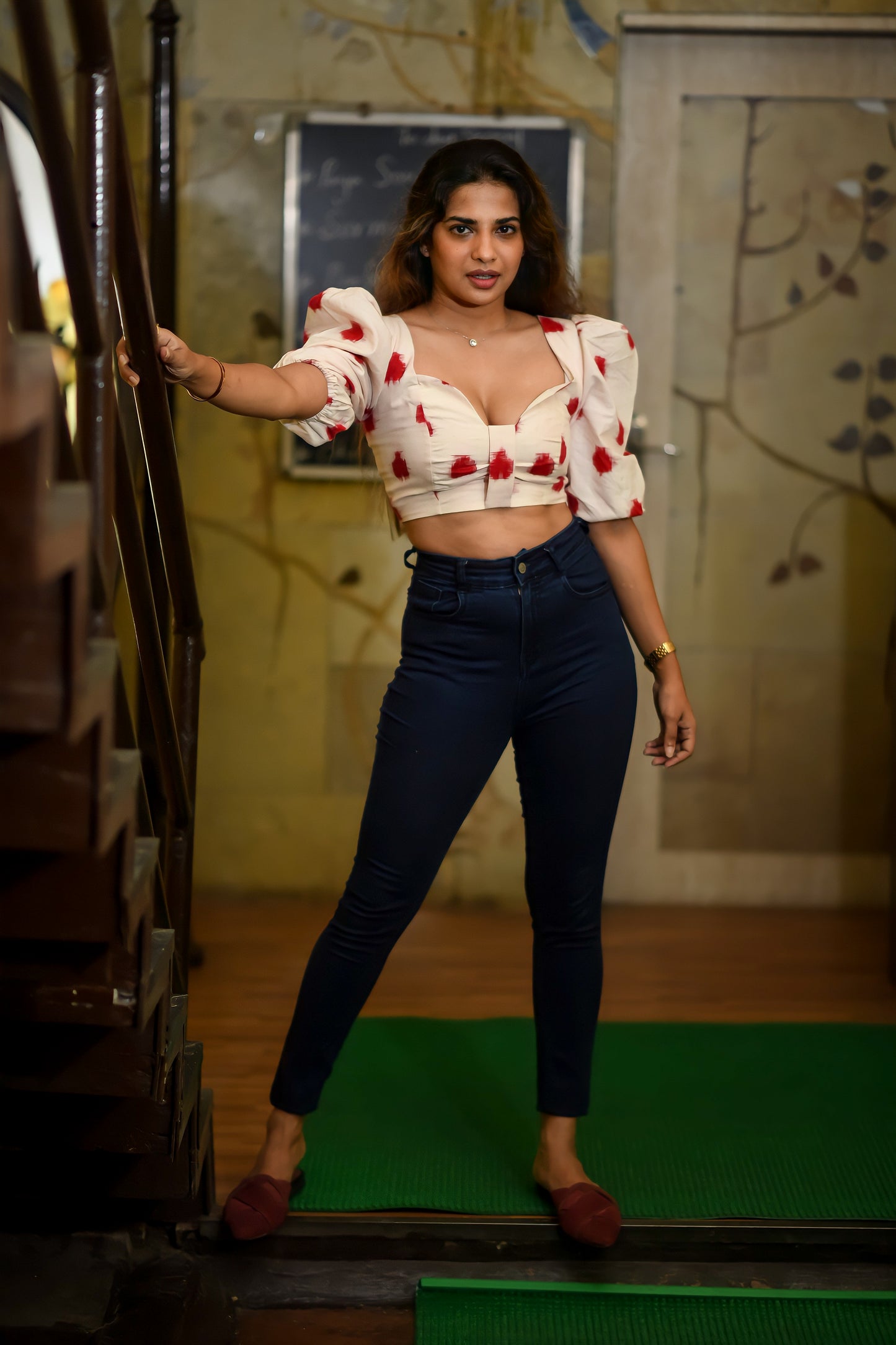 Studded Kiss Suede Leather Mules