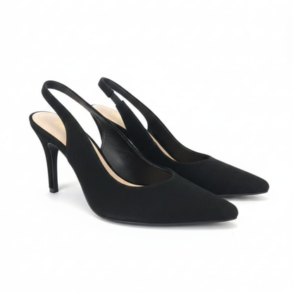 Black Aura Suede Sandal