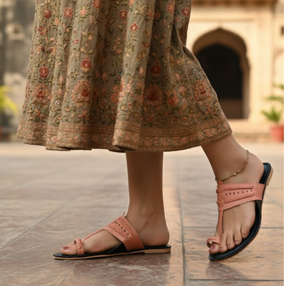 Midnight Sun Faux Leather Kolhapuris