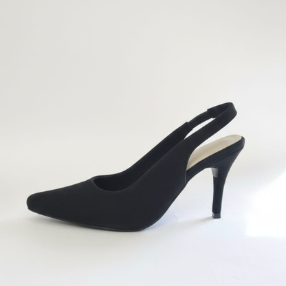 Black Aura Suede Sandal