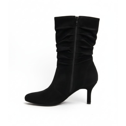 Coal Black Suede Boots