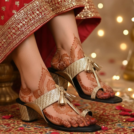 Mastani Braided Block Heels