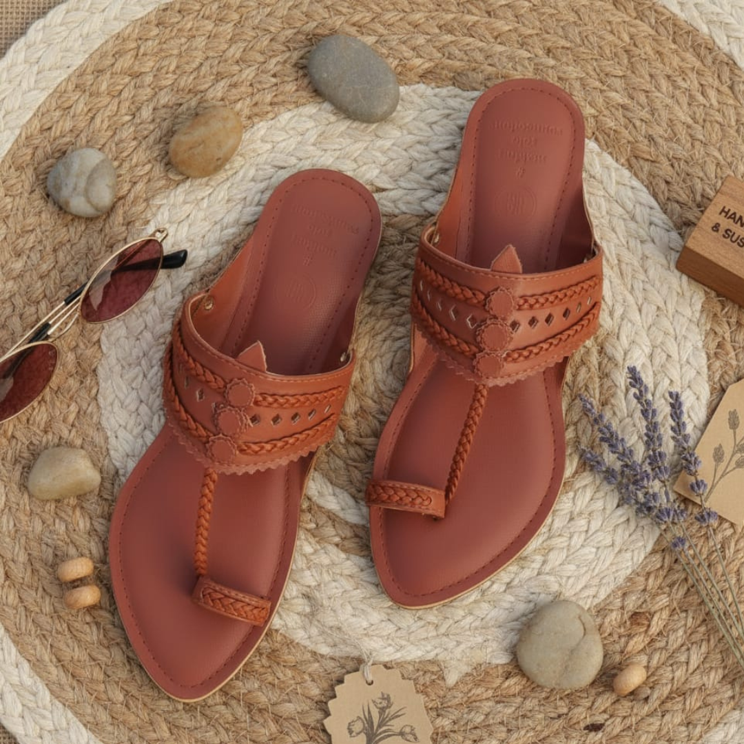 Earthen Clay Faux Leather Kolhapuri