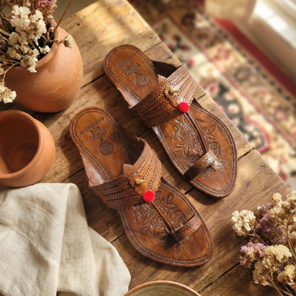 Tan Hand Crafted Kolhapuri