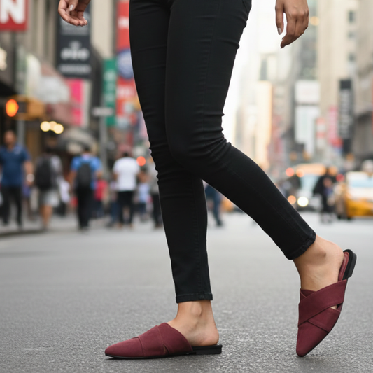 Studded Kiss Suede Leather Mules