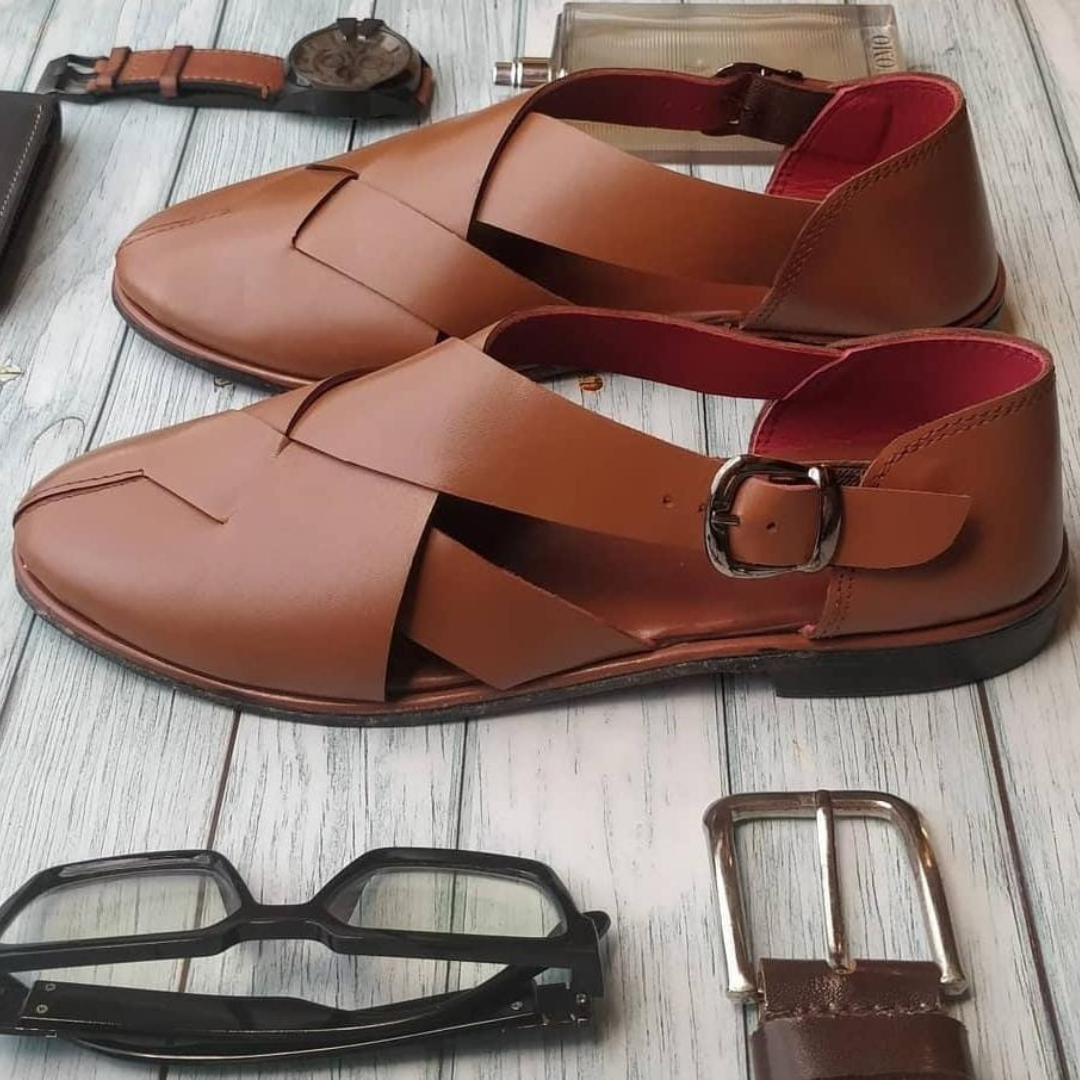 Tan Nawab Peshawari Men's Sandal.