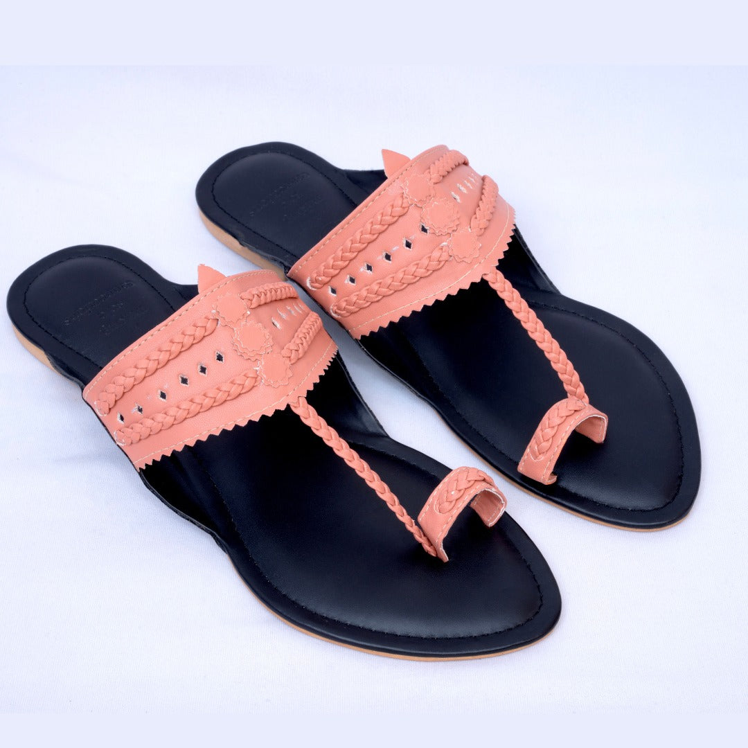 Midnight Sun Faux Leather Kolhapuris