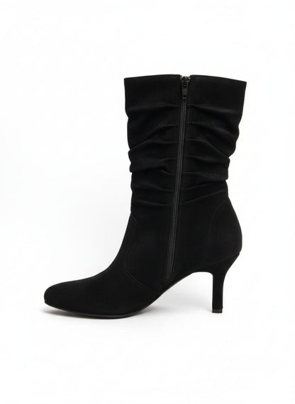 Coal Black Suede Boots