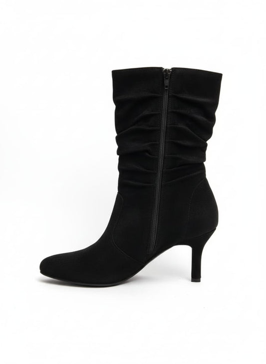 Coal Black Suede Boots