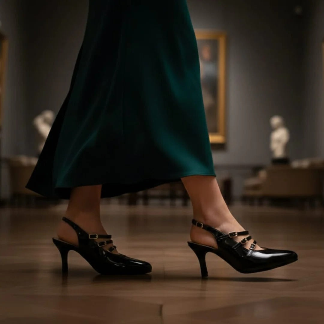 Majestic  Black Sandal.