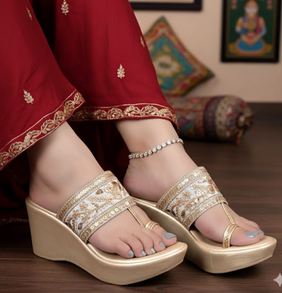 Zardosi Gold Constellation Wedges
