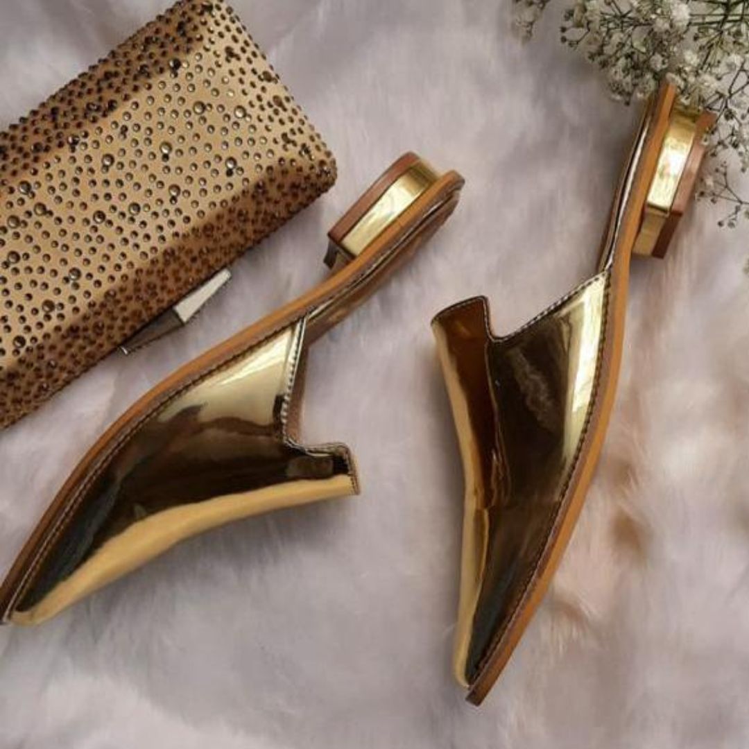 Cleopatra Gold Mules