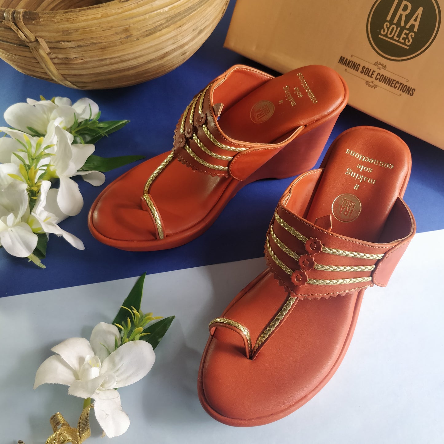 Constellation Tan Kolhapuri Wedges