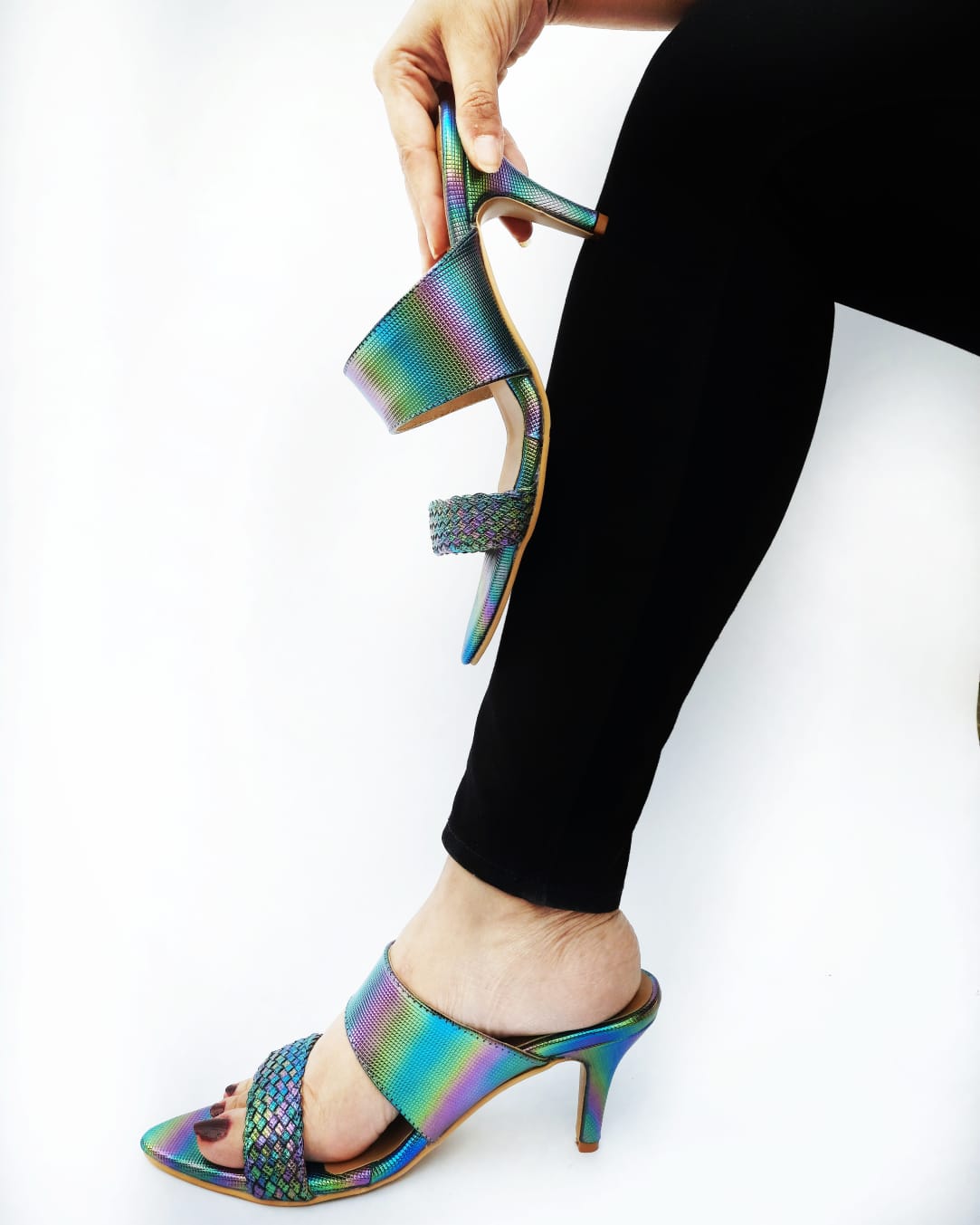 Mermaid holographic sandals